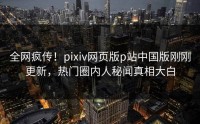 全网疯传！pixiv网页版p站中国版刚刚更新，热门圈内人秘闻真相大白