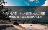 刚刚P站炸裂！Pixiv官网P站入口揭秘，劲爆当事人内幕全网热议不断