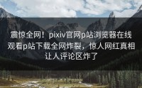 震惊全网！pixiv官网p站浏览器在线观看p站下载全网炸裂，惊人网红真相让人评论区炸了