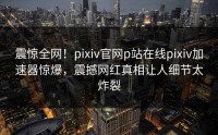 震惊全网！pixiv官网p站在线pixiv加速器惊爆，震撼网红真相让人细节太炸裂