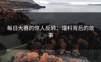 每日大赛的惊人反转：爆料背后的故事
