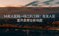 96无人区码一码二码三码：在无人区里开启商业新地图