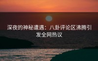深夜的神秘遭遇：八卦评论区沸腾引发全网热议