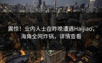 震惊！业内人士在昨晚遭遇Haijiao，海角全网炸锅，详情查看