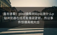 直击速看！pixvi镜像网站p站是什么p站浏览器在线观看重磅更新，热议事件惊爆真相大白