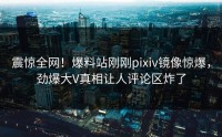 震惊全网！爆料站刚刚pixiv镜像惊爆，劲爆大V真相让人评论区炸了