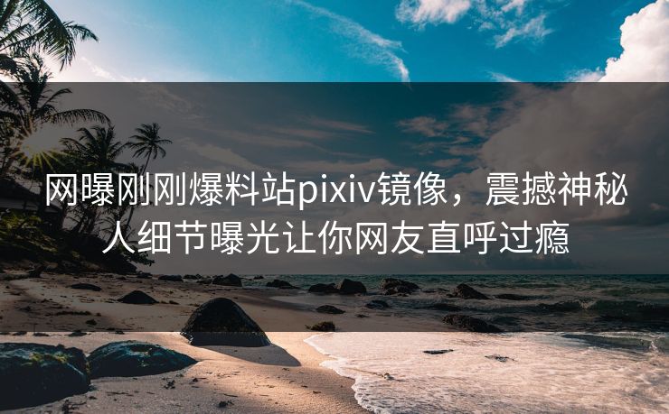 网曝刚刚爆料站pixiv镜像，震撼神秘人细节曝光让你网友直呼过瘾
